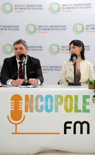 Didier Lacroix et Vanessa Morales pour Oncopole FM