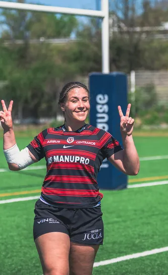 Emma Pasin à la fin du match face à Toulon 