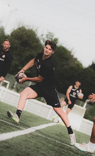 Lucien Richardis à un entraînement des Espoirs 25/26
