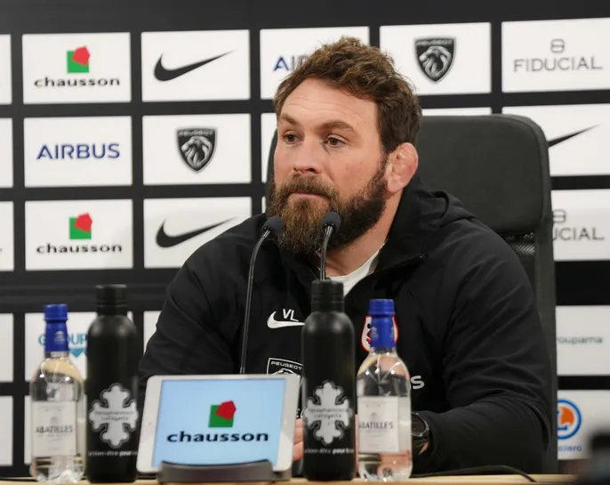 Virgile Lacombe en conférence de presse