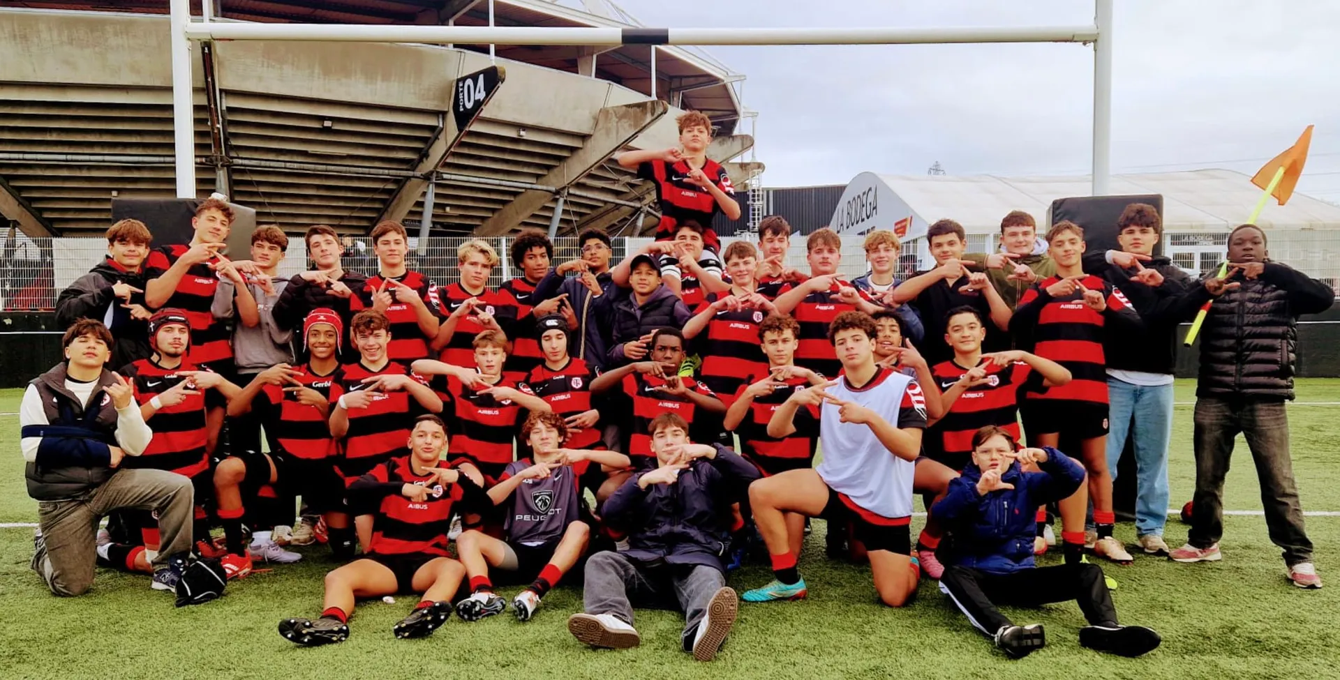 Photo de groupe des Cadets Gaudermen 25/26