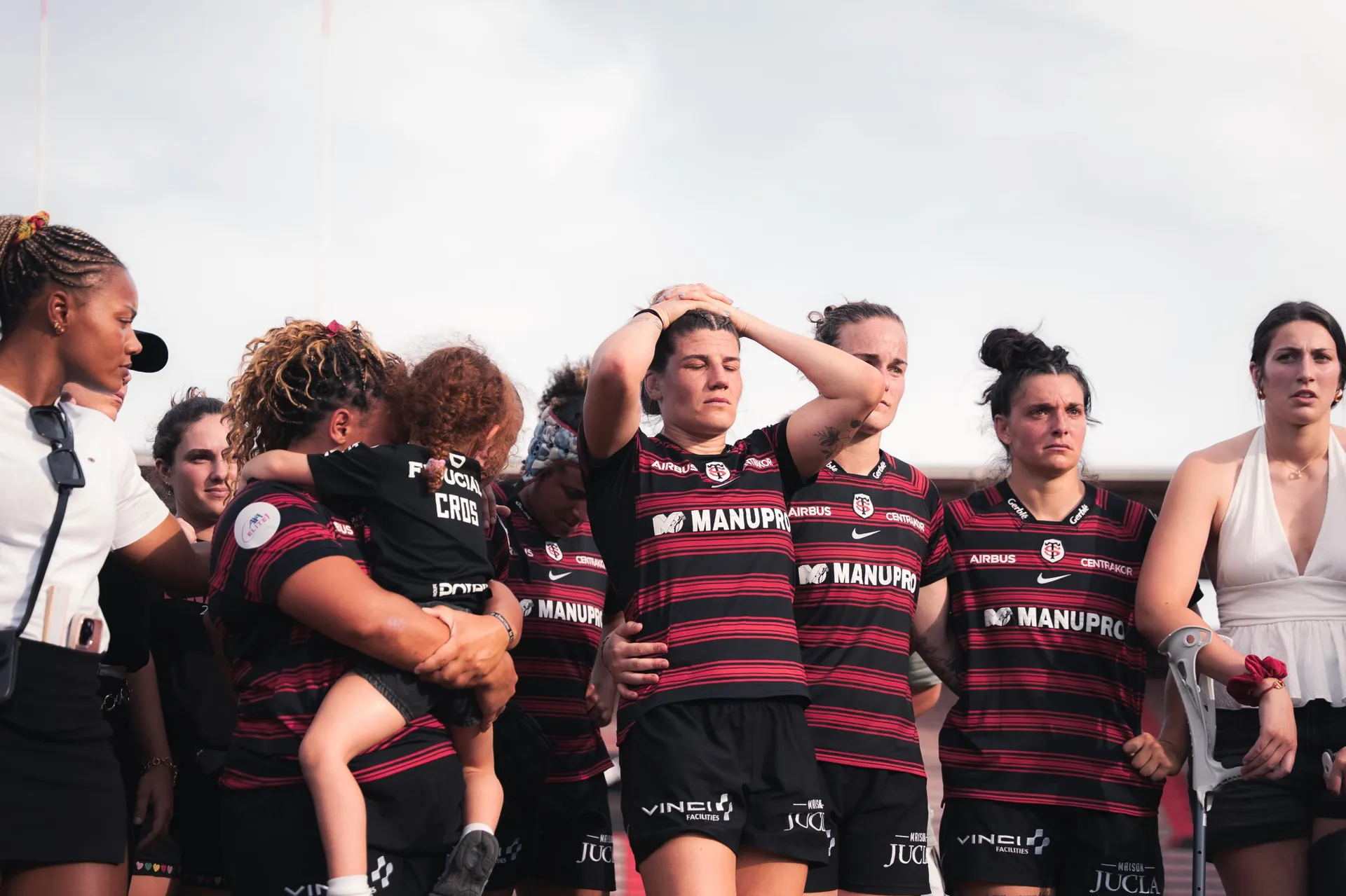 Photo de groupe de l'Élite 1 après la défaite face à Bordeaux