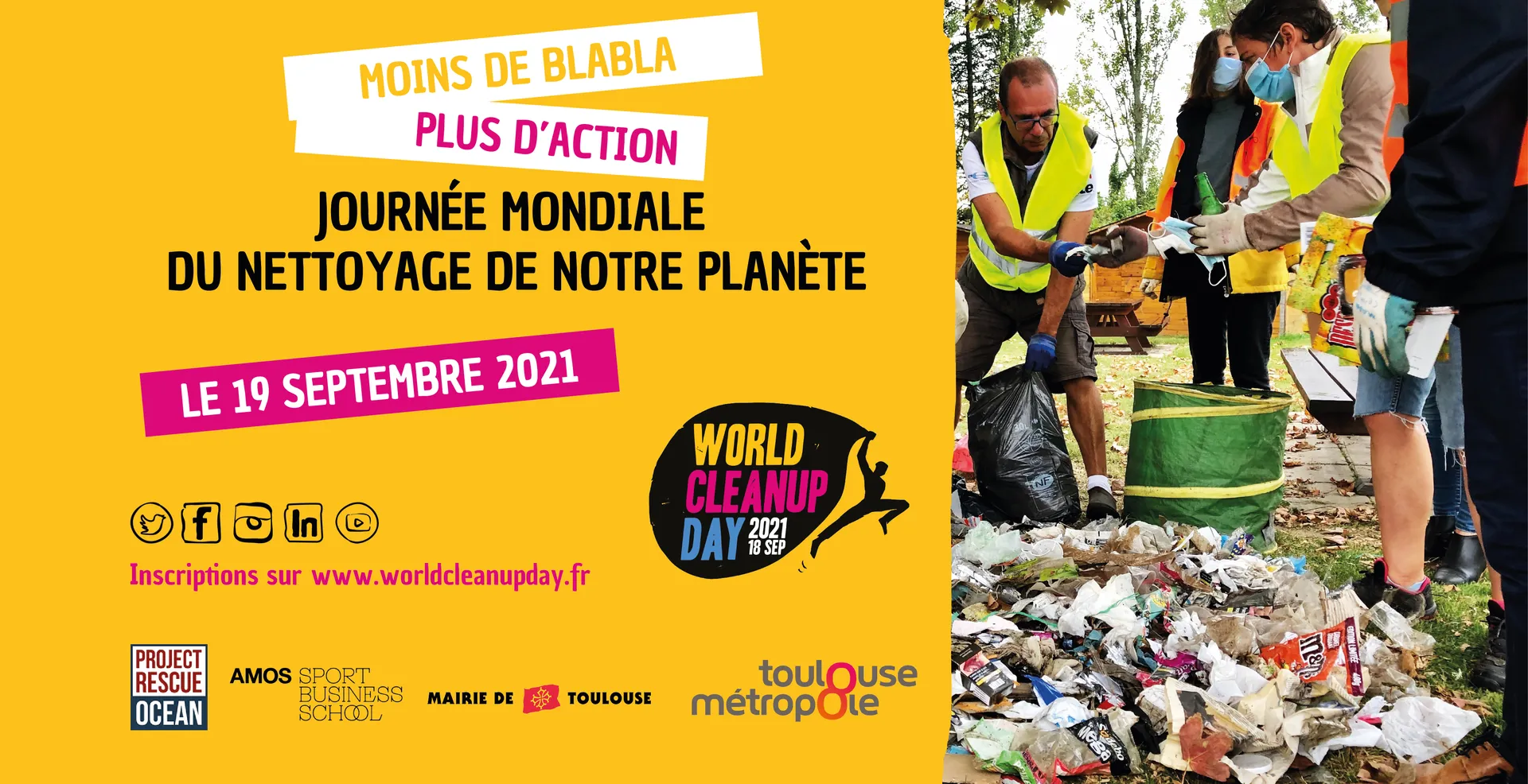 Le Stade Toulousain est heureux de s’associer à World CleanUp Day afin de mettre en place une journée de nettoyage dans le quartier des Sept Deniers.