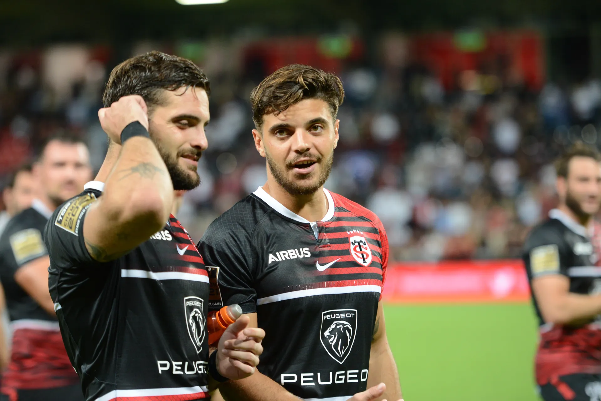 Lucas Tauzin et Romain Ntamack