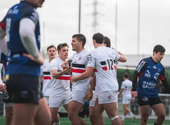 Oriol Marsinyac célébrant lors du match des Espoirs face à Grenoble 25/26